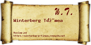 Winterberg Tímea névjegykártya